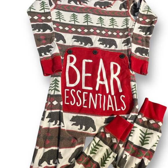 Lazy One Kids 6 Flapjack 1 Pc Pajama Pyjama Long Johns Bear Essentials Sleepwear - Picture 6 of 12